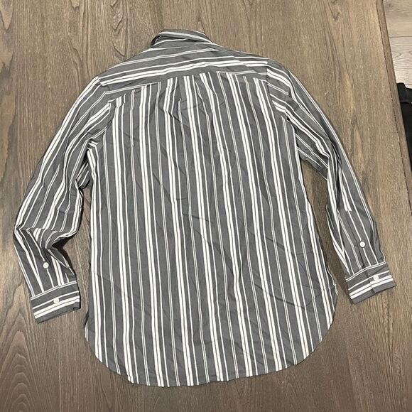 NWOT Eddie Bauer Womens Striped Button Down Shirt Green White Size S - Picture 7 of 7